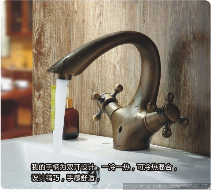 solid brass copper antique bathroom sink basin classic faucet mixer tap bathroom faucets torneira banheiro grifo