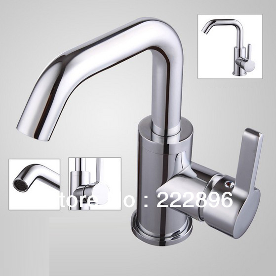 solid brass copper bathroom sink faucet mixer swivel pipe water tap basin faucet torneira