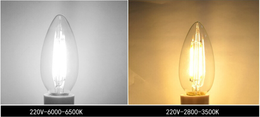 1 piece 220v e14 2w 4w warm white/white 360 degree dimming cob edison filament ledbulb light retro lamp incandescent