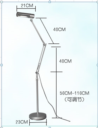 modern aluminum adjustable folding floor lamp for work and study flexible standing reading light - Click Image to Close