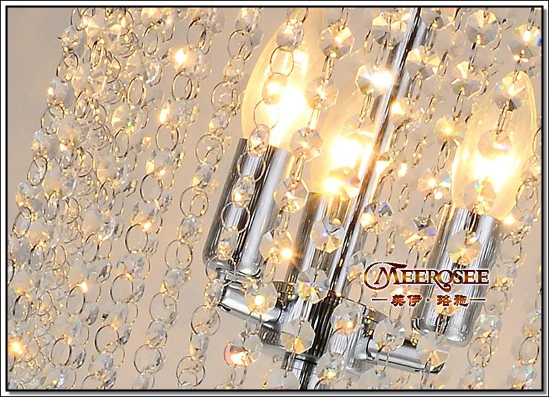 modern popular crystal floor lamp, chrome floor stand lighting meerosee stand lighting fl10008 - Click Image to Close