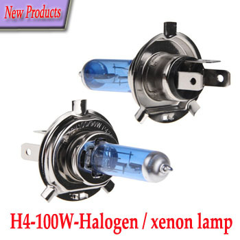 2 pcs. h4 12v 100w super bright white halogen bulbs fog lamp headlight car parking external lights zm00988