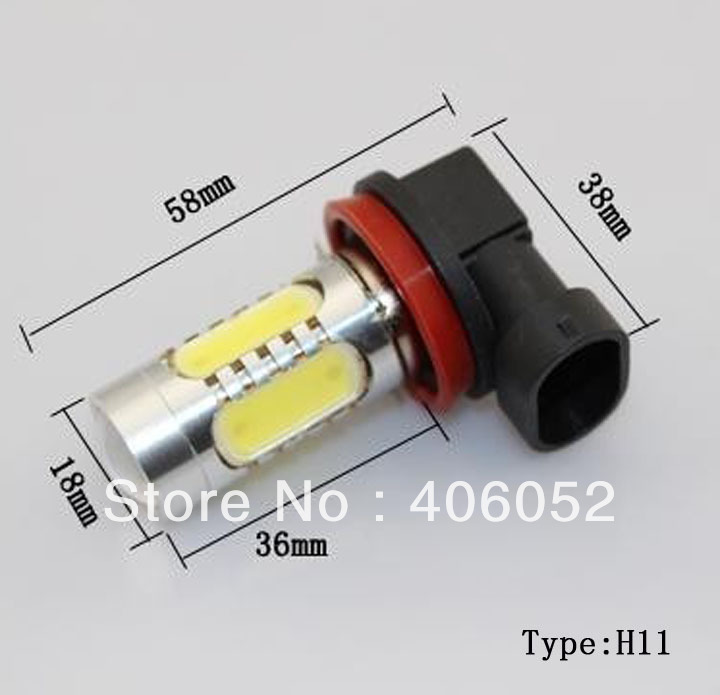 h7 car led headlamp 7.5w high power 5 smd led bulb fog driving light lamp xenon white dc 12v