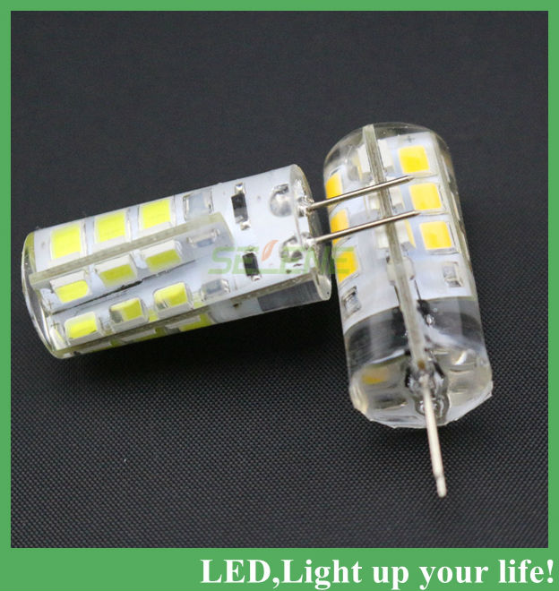 2pcs energy-saving slicone mini spotlight 12v g4 3w 300lm 24-led smd 2835 led light bulb led corn light