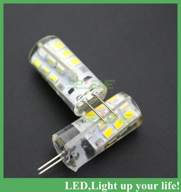 5pcs energy-saving slicone mini spotlight 12v g4 3w 600lm 24-led smd 2835 led light bulb led corn light droplight