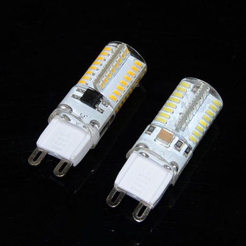 smd 3014 6w g9 ac 110v led crstal lamp sillicone body mini led corn bulb 64 leds chandelier cob spot light 10pcs/lots