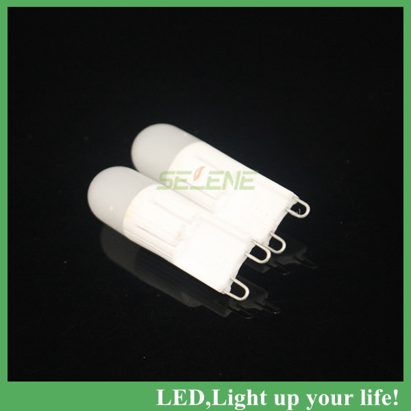 1pcs/lot ultra bright mini g9 led lamps 220v 3w ceramic crystal corn bulbs chandelier spot light dimmable led lamp