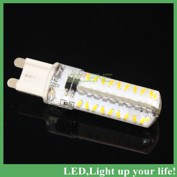 g9 dimmable led lamp new arrival 7w 3014smd 72leds ac 220v 230v corn bulb light with white clear silicone cover spotlight bulb