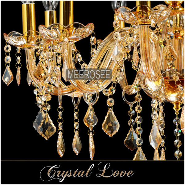 10 lights modern chrystal chandelier lights glass gold chandelier for dining room lampadine led light fixture md8432