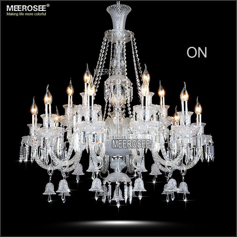 baroque large crystal chandelier light fixture 2 layer 15 lights clear crystal lamp prompt guanrantee - Click Image to Close