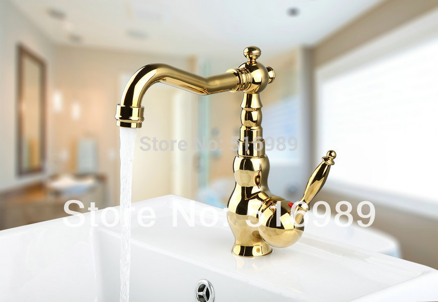beautiful deck mounted luxury golden finish bathroom bathtub tap faucet mixer 8654k - Click Image to Close