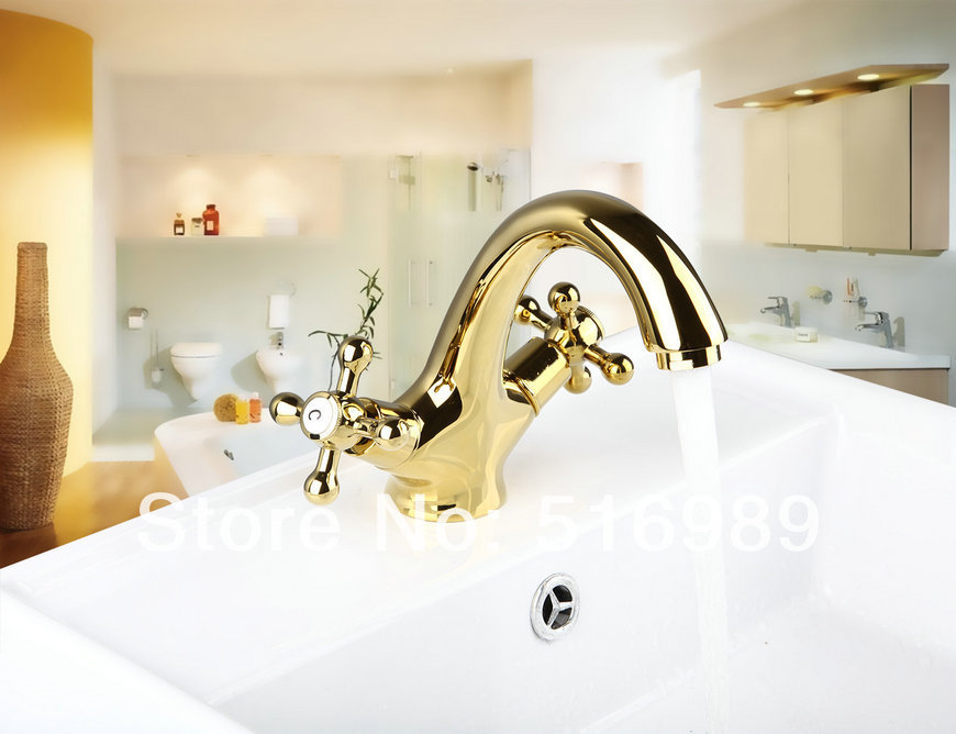 beautiful style golden bathroom bathtub tap faucet mixer 8637k - Click Image to Close