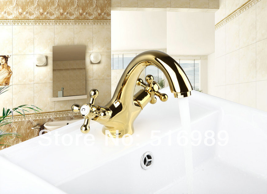 beautiful style good quality golden bathroom bathtub tap faucet mixer 8637k/1 - Click Image to Close