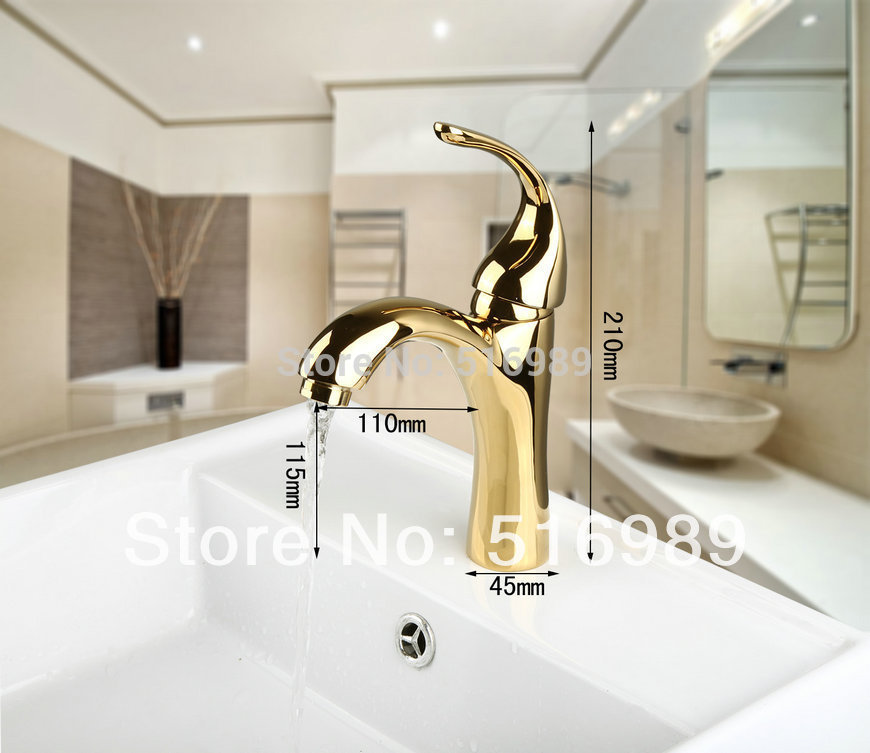 deck mounted one hole luxury golden bathroom bathtub tap faucet mixer 9828k/1