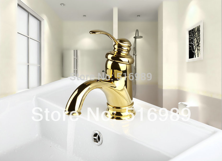 easy operate durable golden polished bathroom tap faucet mixer 9816/8