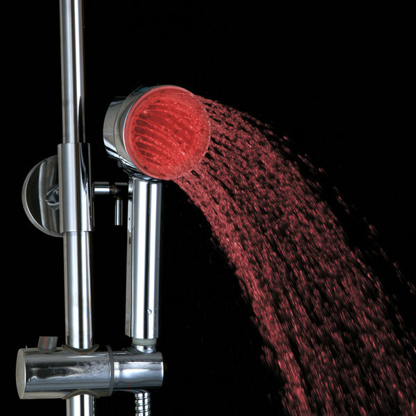 round led light color changing top spray bathroom handheld shower head d01