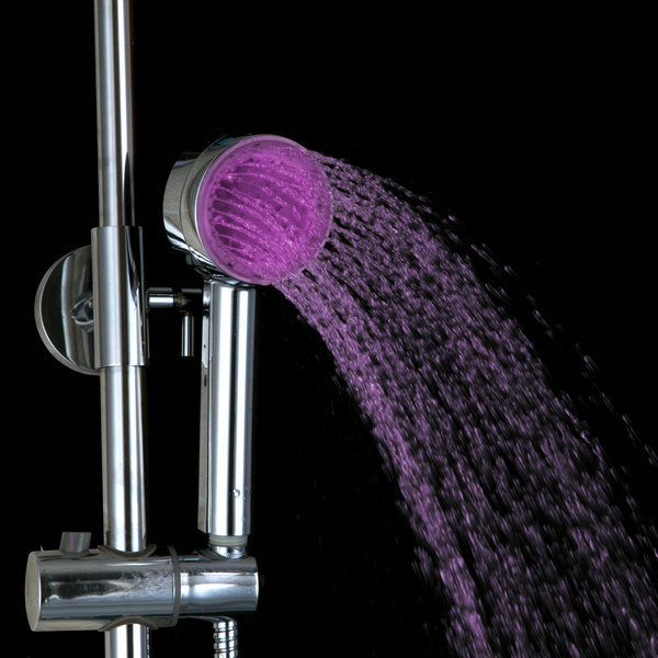 round led light color changing top spray bathroom handheld shower head d01