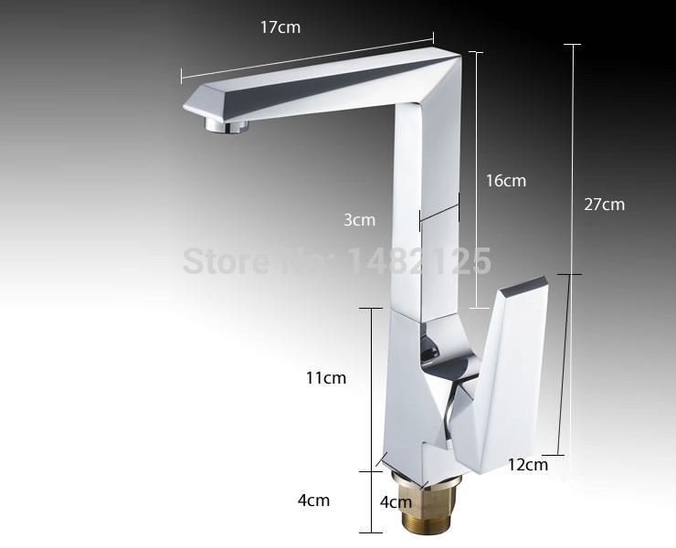 brass construction chrome kitchen faucet - Click Image to Close