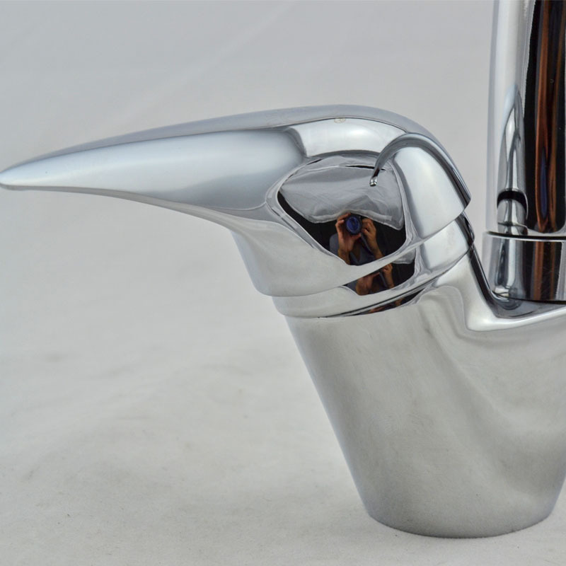 kes l3010a brass single lever kitchen sink faucet, chrome