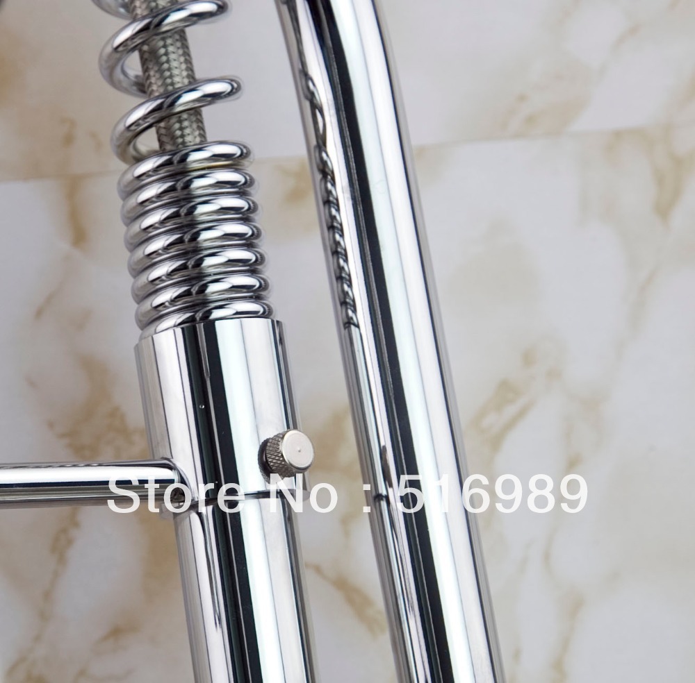 new ship pull out faucet chrome water power swivel kitchen sink mixer tap double handle tige3