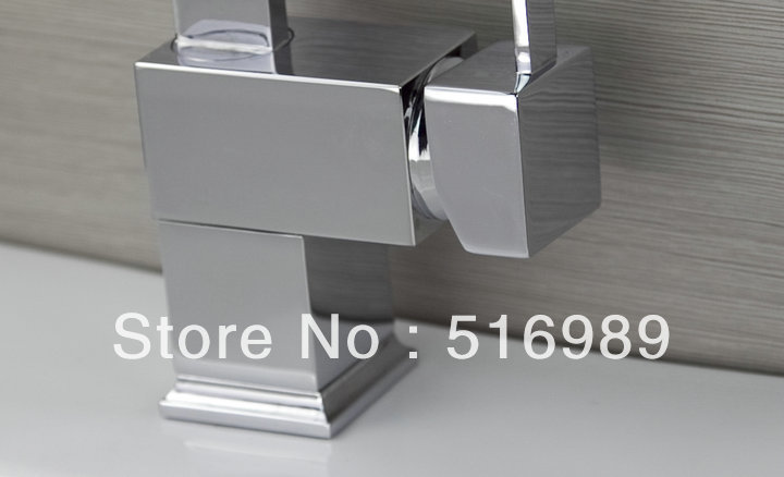 swan neck chrome faucet bathroom / kitchen mixer tap qqaln061652
