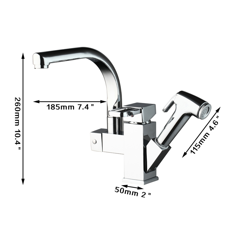 hello kitchen rotating chrome basin sink 2 spouts tap 92347sp038 torneira bathroom faucet kitchen mixer &cold water outlet