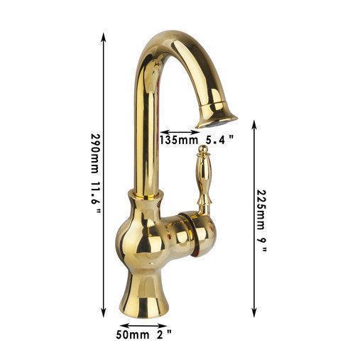 hello luxury golden swivel single handle deck mounted 9829k basin sink water vessel lavatory kitchen torneira tap mixer faucet