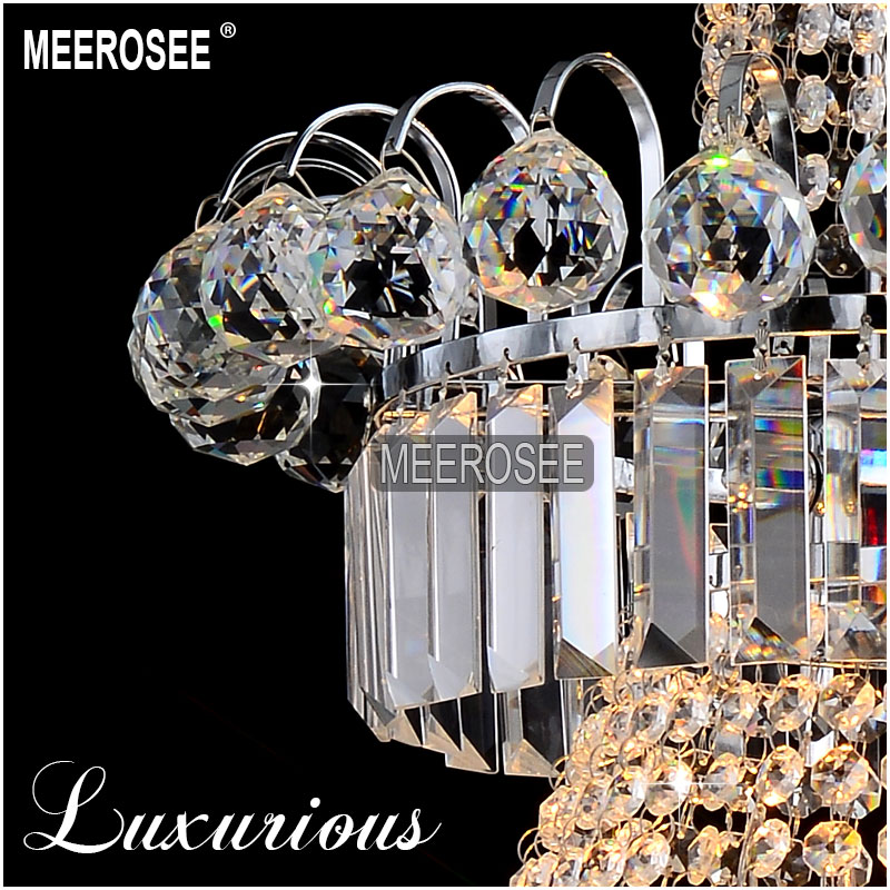 large el silver crystal chandelier light fixture gold or silver lustre hanging light for restaurant lobby staircase md8514