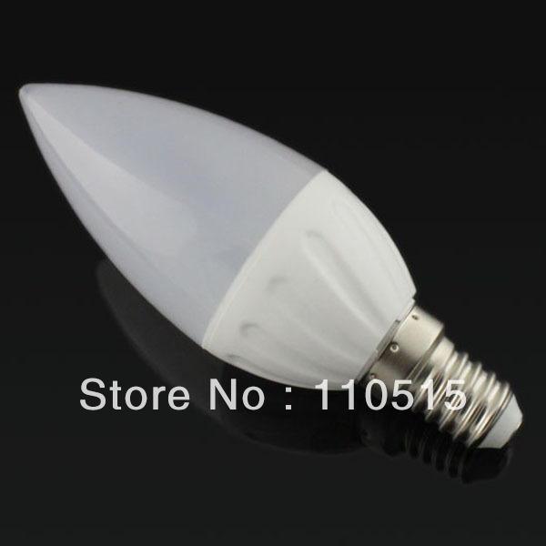 10 pcs/lot e14 5w white/warm white high power bridgelux led bulb lamp candle light energy saving ac85-265v