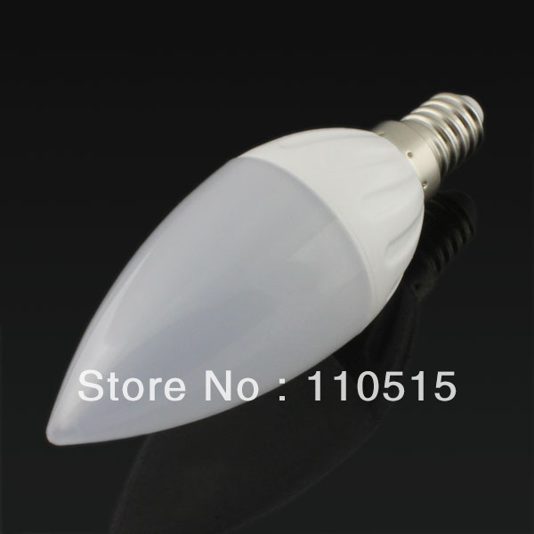 10 pcs/lot e14 5w white/warm white high power bridgelux led bulb lamp candle light energy saving ac85-265v