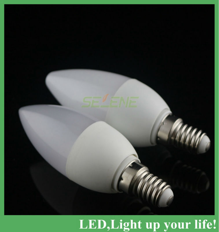 led candle lamp e14 3w spotlight smd 2835 warm / cool white 220v led bulb indoor e14 chandlier super bright 8pcs/lot