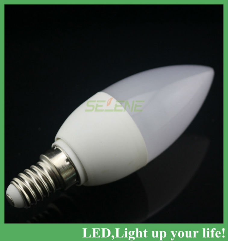 led candle lamp e14 3w spotlight smd 2835 warm / cool white 220v led bulb indoor e14 chandlier super bright 8pcs/lot