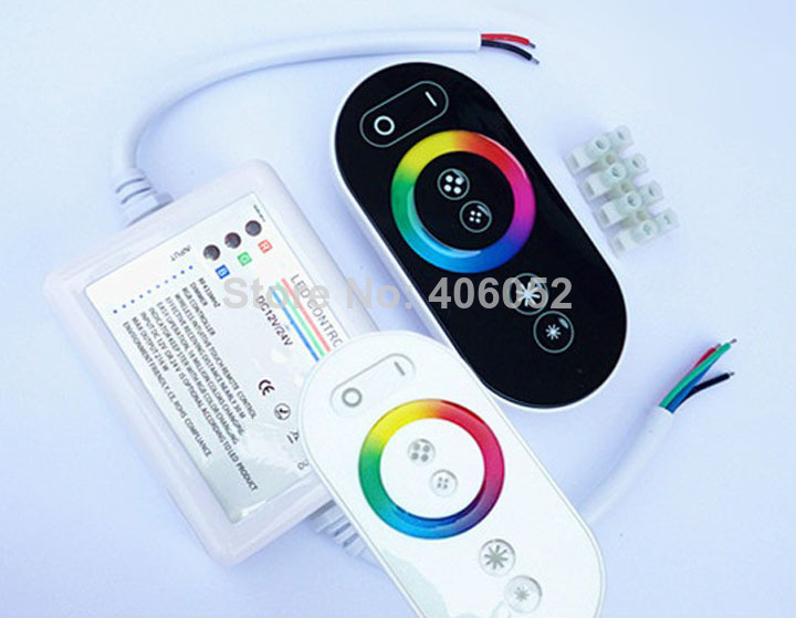 10set/lot dc 12v remote wireless touch pad panel rgb led controller controls for 5050 3528 rgb light rgb controller