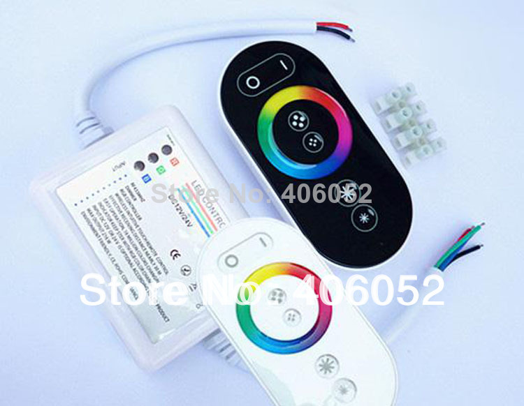 2014 new arrival rushed yes ccc ce 10set/lot dc 12-24v wireless led controller rf touch panel dimmer rgb remote for strip light