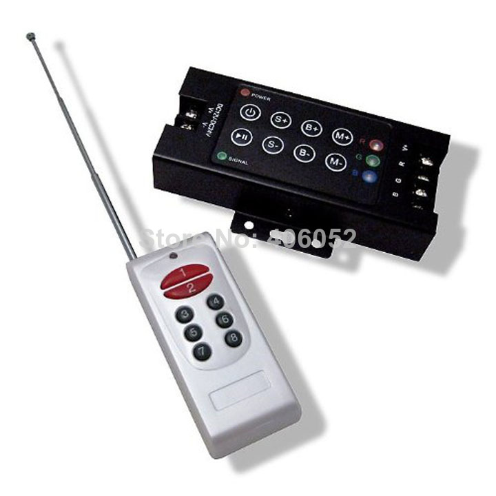 dc12v-24v 144w 12a iron shell wireless rf remote rgb controller led dimmer for led strip 5050 3528