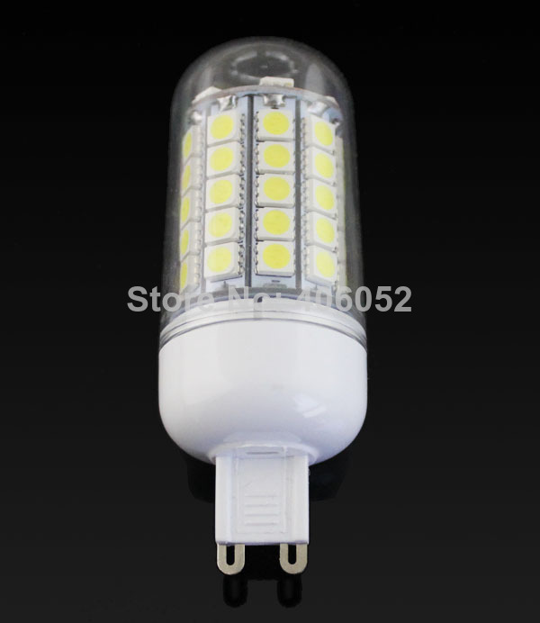 100pcs/lot ultra bright g9 e27 5050smd led lamp 220v 9w 59 led corn bulb light warm white/white
