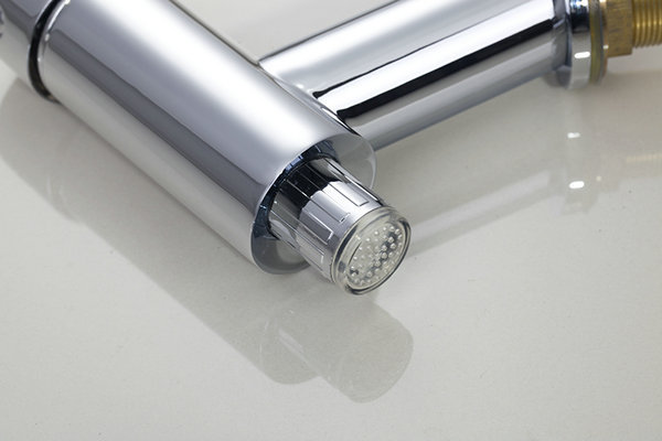 contemporary led spout chrome basin faucets deck mounted tap mixer single lever bathroom sink faucet 8035