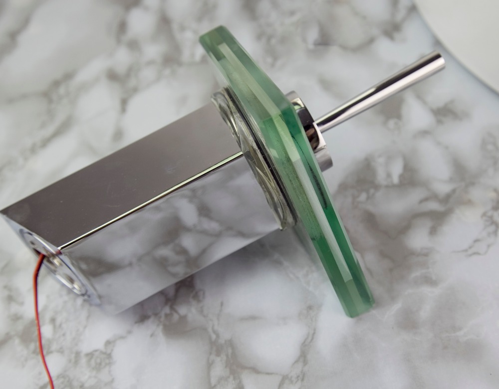singl/swivel handle led chrome faucet sink mixer waterfall bathroom basin tap glass changable color tree471