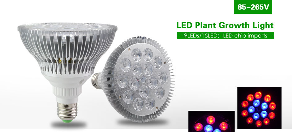 full spectrum led grow light 5leds 9leds 15leds e27 led grow lamp bulb for flower plant hydroponics system ac 85-265v 110v 220v