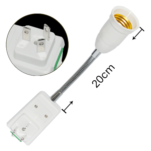 foxanon brand ac power to e27 20cm light bulb flexible extend adapter socket with switch,au 3pin plug socket adapter 1pcs/lot