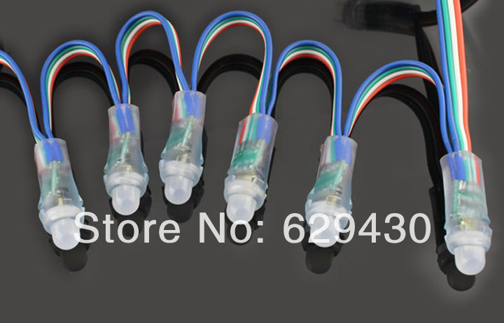 energy saving colorful led pixel module dc 5v 12mm led rgb 10w led string light 100pcs/lot