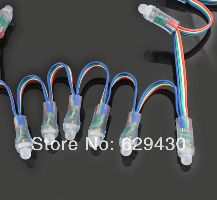 energy saving colorful led pixel module dc 5v 12mm led rgb 10w led string light 100pcs/lot