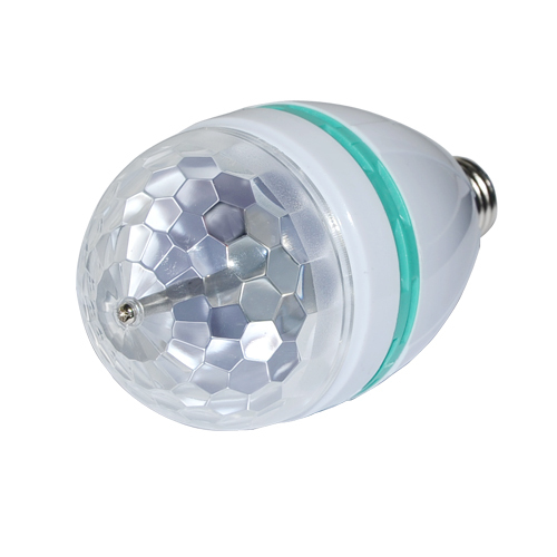 full color 3w e27 rgb led crystal stage light voice-activated rotating dj party spotlight bulb lamp ac 85v 110v 220v 265v 4pcs