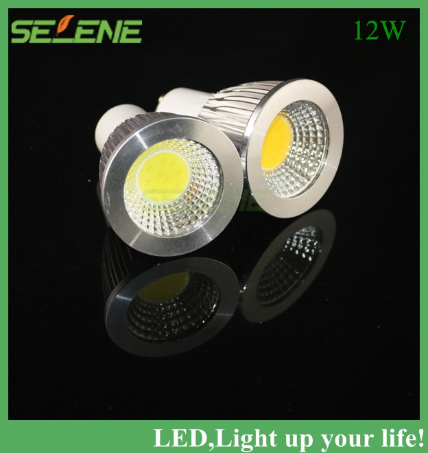 4pcs super bright gu 10 bulbs light dimmable led warm/white 85-265v 9w 12w 15w gu10 cob led lamp light gu 10 led spotlight