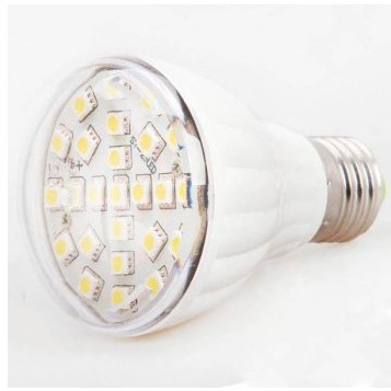 5w e27 warm white and white light 25 x 5050 smd led spotlight light bulb ac 220v