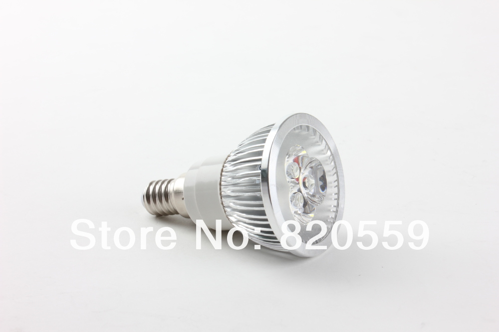 whole and ultra bright 6pcs/lot e14 3w 270lm natural white and warm white led spotlight led bulb 85-265v