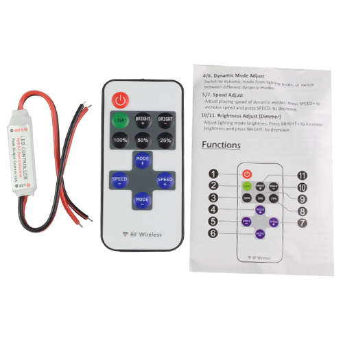 dc5-24v 10 keys led strip wireless controller remote control for single color 5050 3528 5630 5730 3014 led strip light