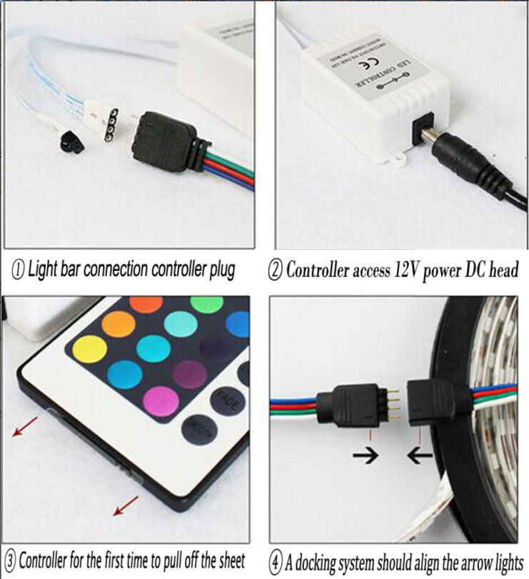 led controller dc12v 24key rgb colorful with ir remote control mini dimmer for led strip lights zm00165