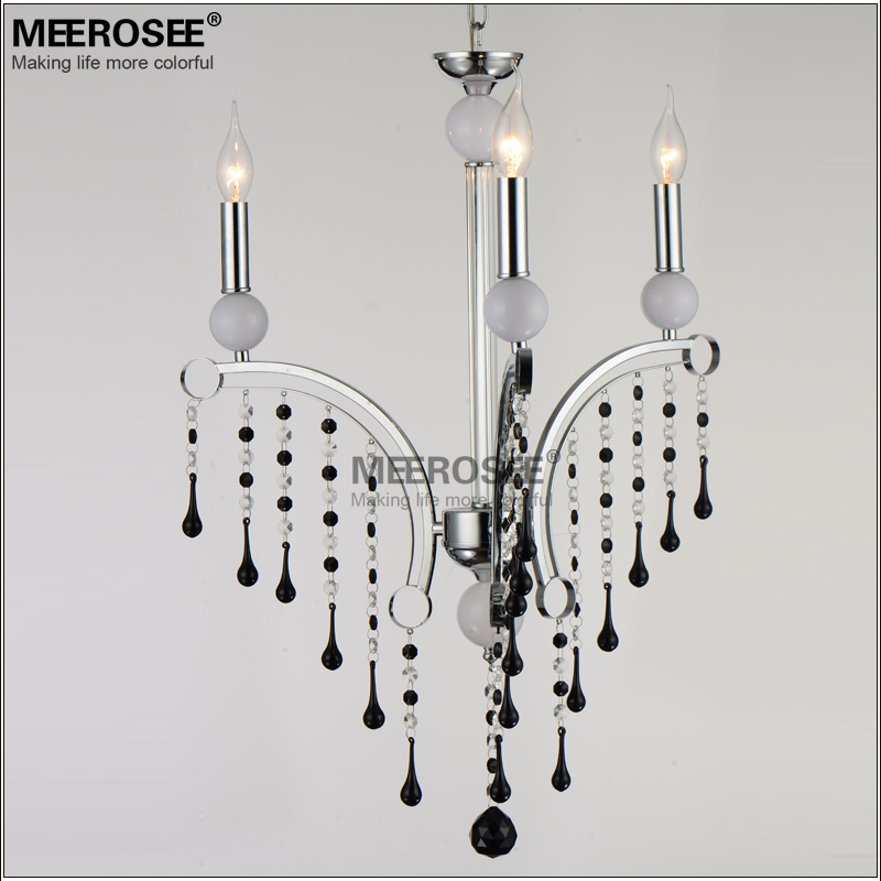 3 lights black crystal chandelier light k9 crystal modern style dining room chandelier lustre lighting for bedroom