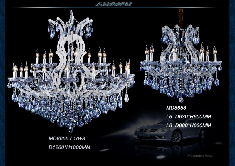 blue color maria theresa crystal chandelier lamp/light/lighting fixture large white chandelier lusters d1200mm h1000mm - Click Image to Close
